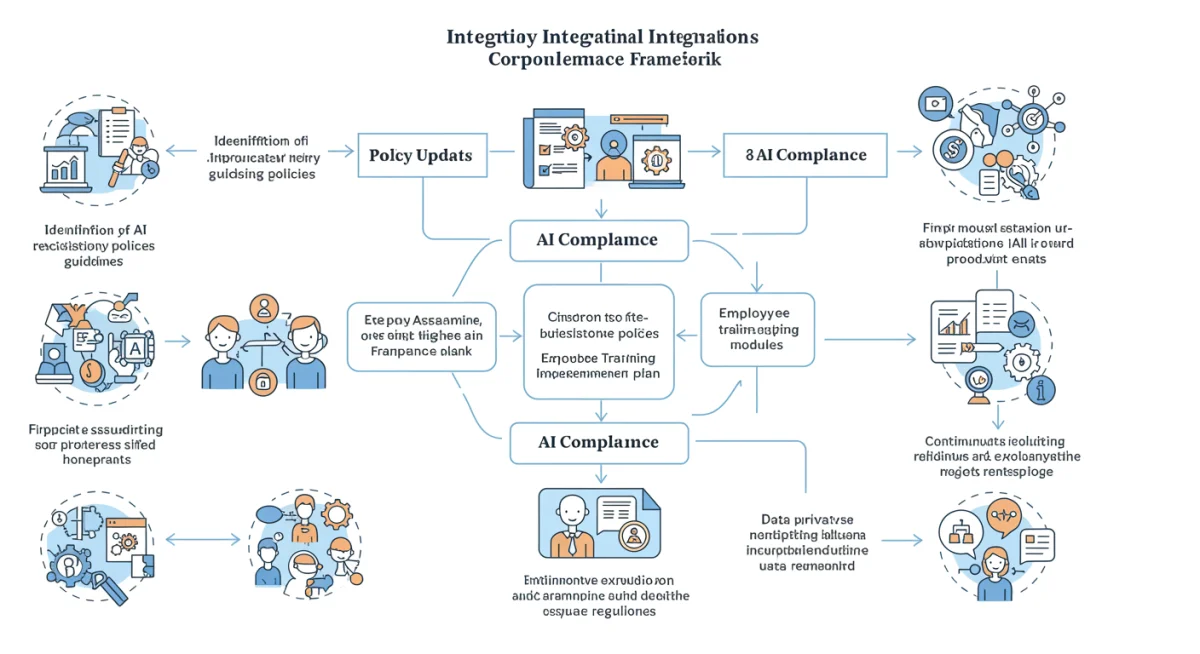 Flowchart illustrating AI regulatory compliance integration