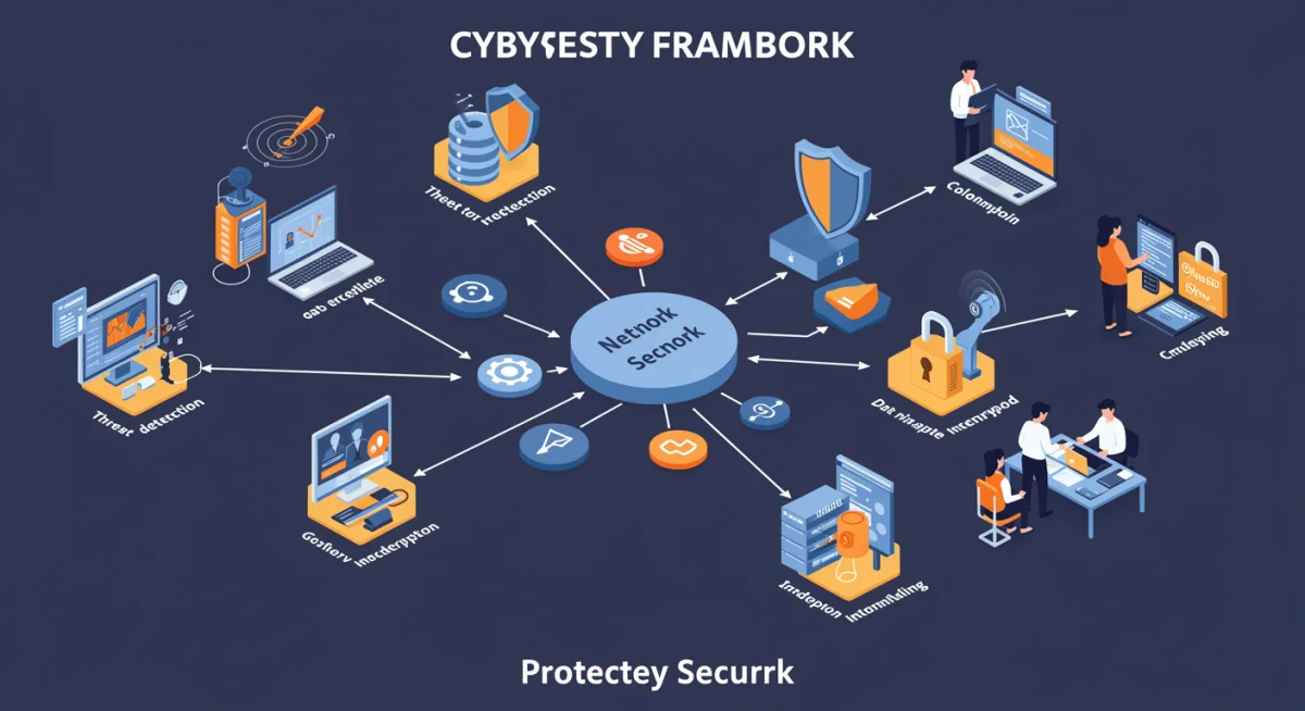 Comprehensive cybersecurity framework for remote work protection.