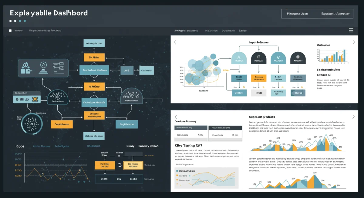 Explainable AI dashboard showing transparent model decisions.