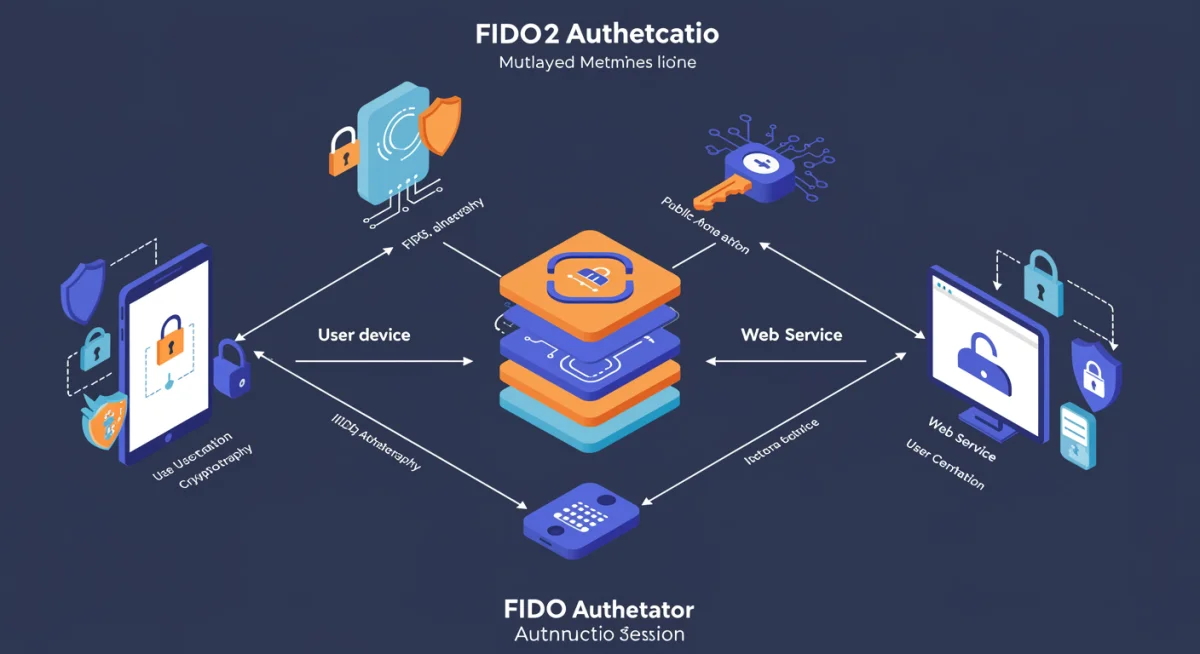 FIDO2 authentication protocol infographic for enhanced security