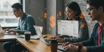 Diverse freelancers navigating new IRS tax changes in the gig economy