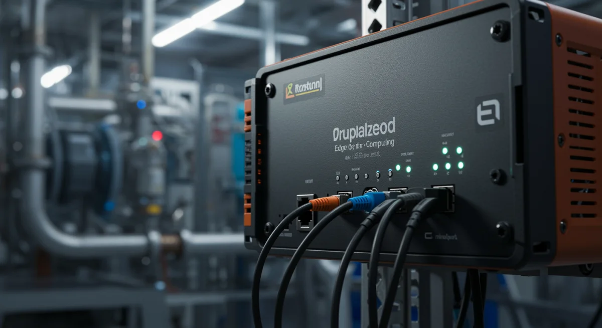 Industrial edge computing device processing data locally