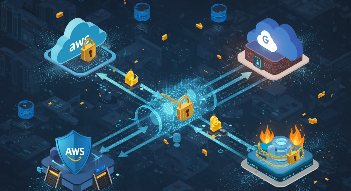 Multi-cloud security architecture with data encryption and access controls