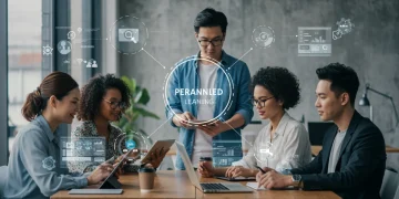 Professionals engaged in personalized digital learning