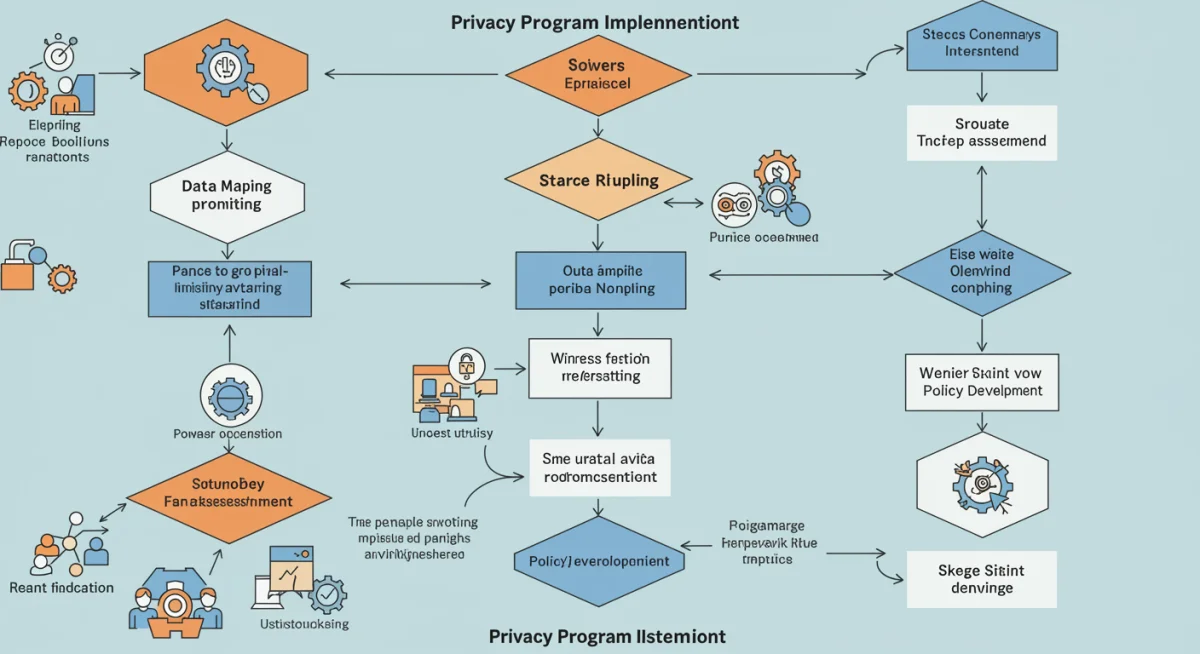Flowchart of 12-step privacy program implementation