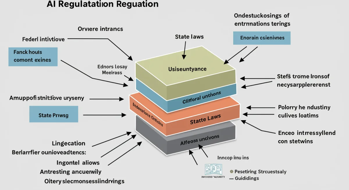 Infographic showing multi-layered US AI regulations
