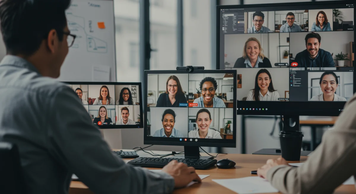 Virtual team building activity fostering connection among remote employees
