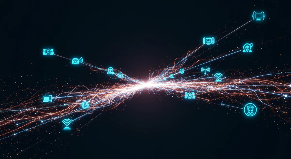 Venture capital investment flowing into dynamic wireless technology startup concepts.