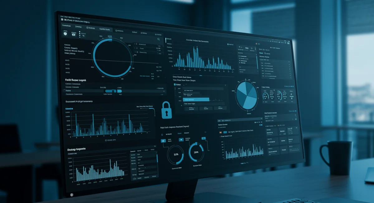 Security analytics dashboard showing Zero Trust monitoring