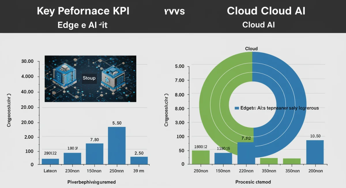 Performance comparison chart showing latency and bandwidth for Edge AI versus Cloud AI.