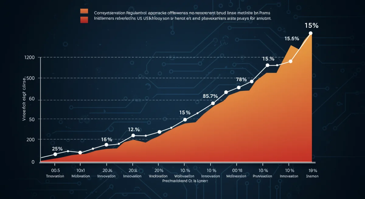 Graph demonstrating the correlation between U.S. regulatory approaches and technology innovation.