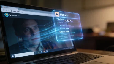 browser extension attacks stealing AI platform credentials?